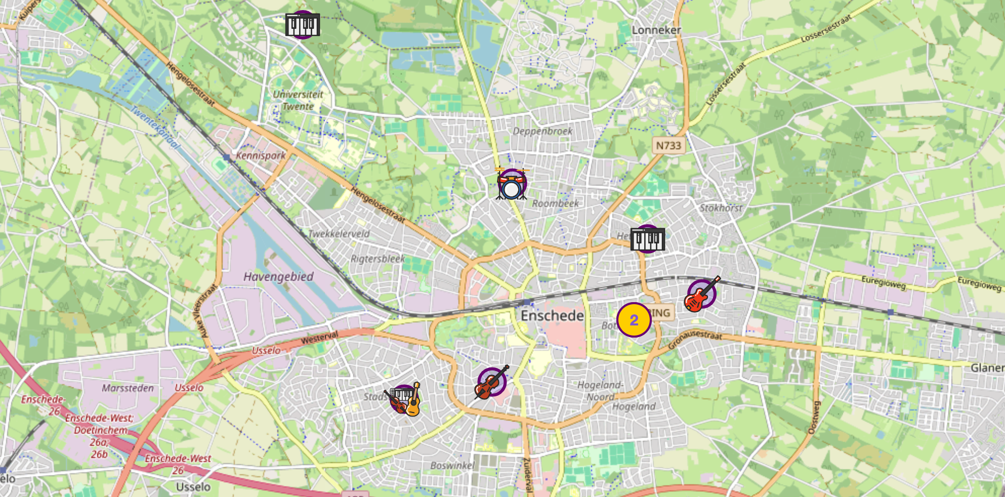 map view in the screen